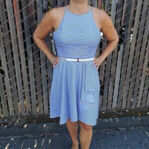 NWT ELiza J. Cocktail High Low Detail Dress